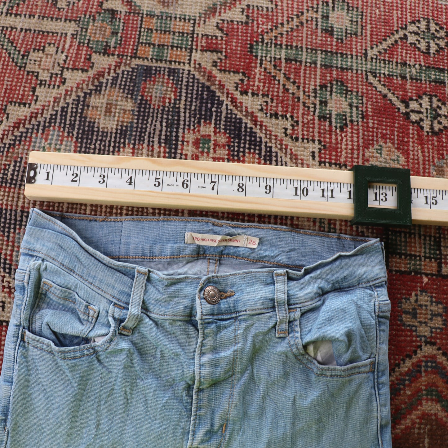 Levi's 720 Red Tab W26 L27 Super Skinny Blue Denim Jeans