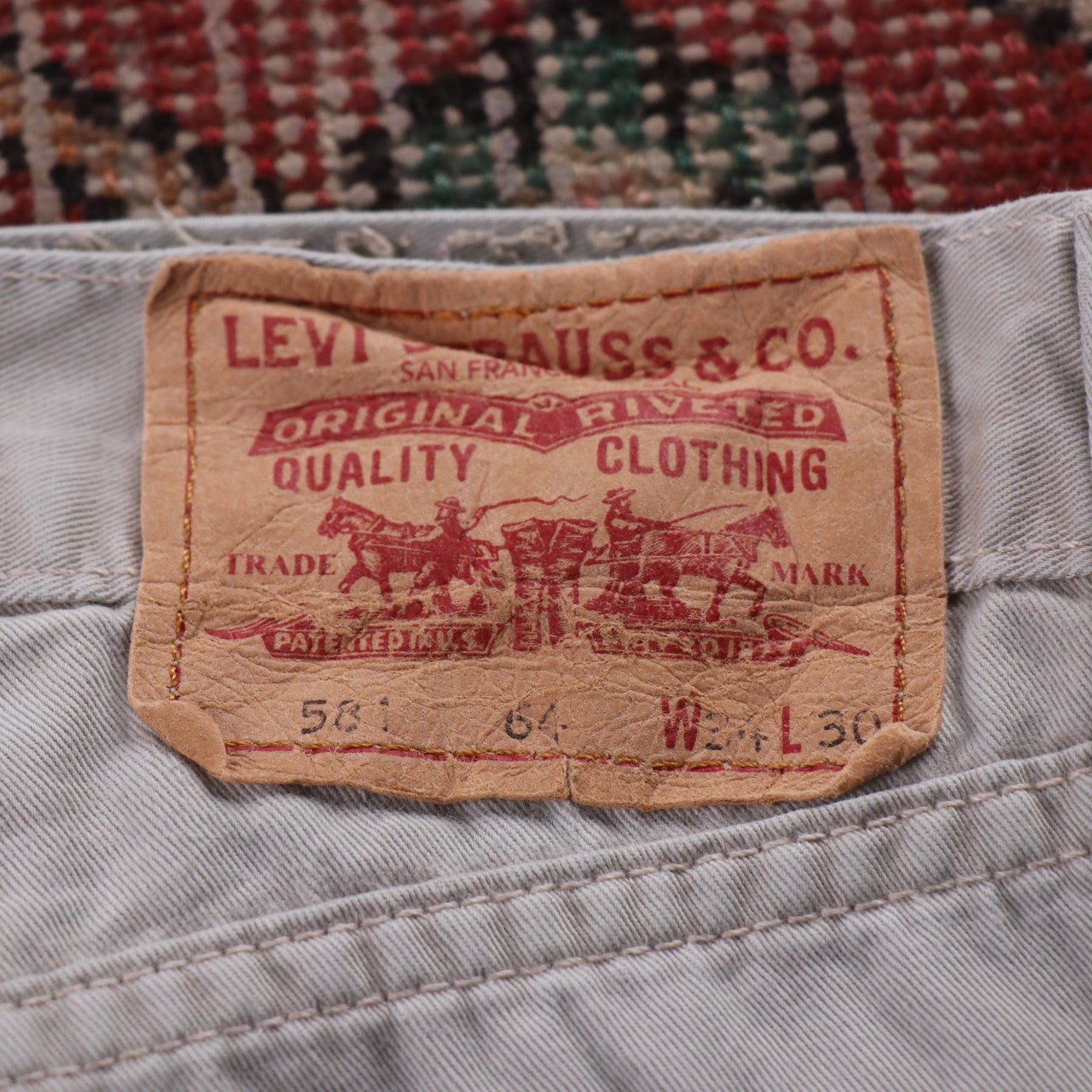 Levi's 581 Red Tab W34 L29 Straight Blue Denim Jeans