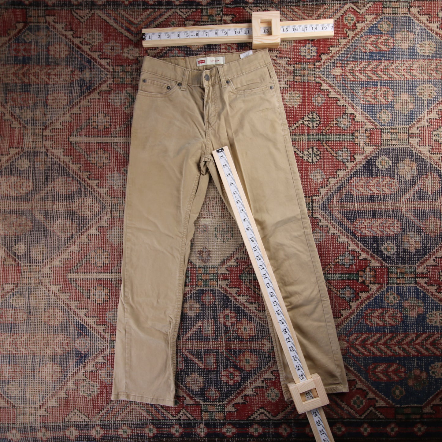 Levi's 511 W26 L27 Slim Fit Beige Denim Jeans