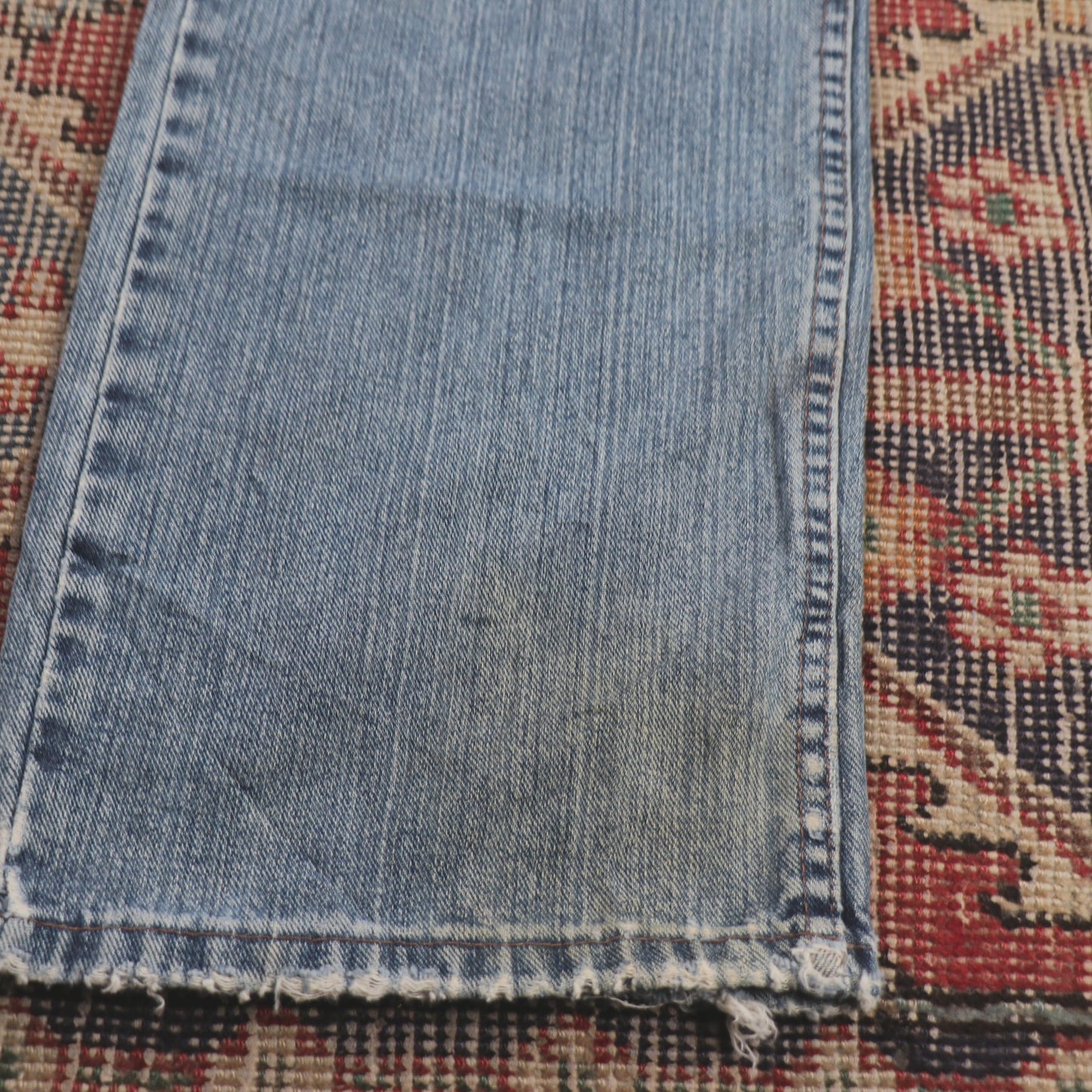 Wrangler W34 L32 Straight Leg Relaxed Fit Blue Denim Jeans