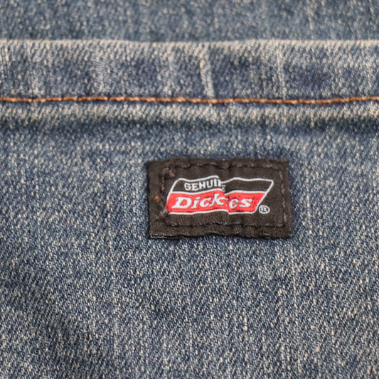 Dickies W32 L34 Straight Leg Blue Denim Trousers