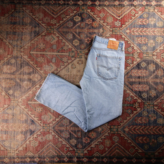 Levi's 505 Red Tab W36 L31 Straight Leg Regular Fit Blue Denim Jeans