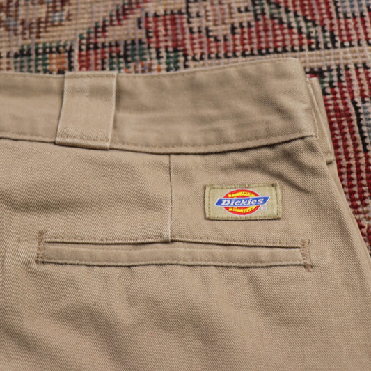 Dickies W36 L25 Straight Leg Beige Cotton Blend Trousers
