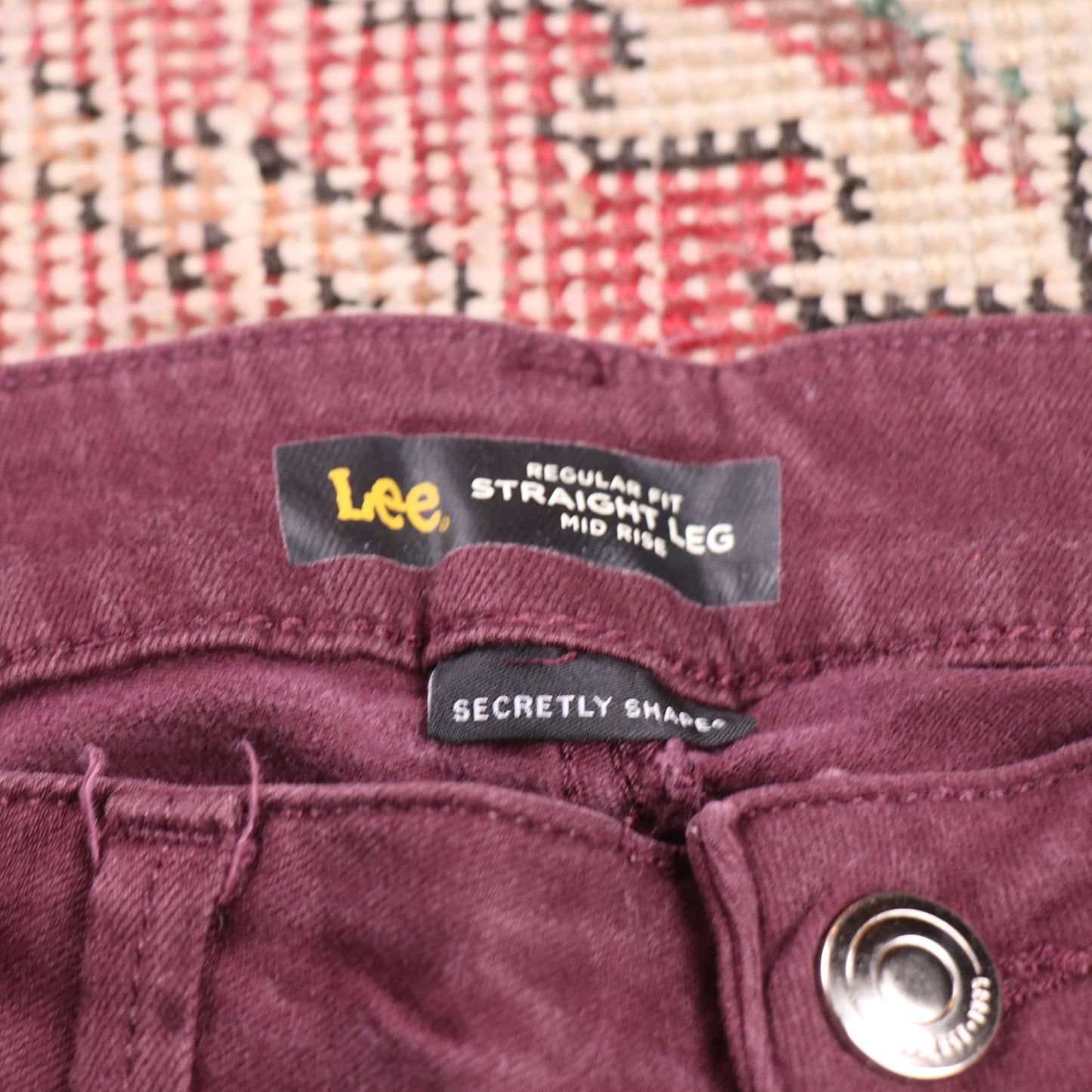 Lee W28 L27 Straight Leg Red Denim Jeans