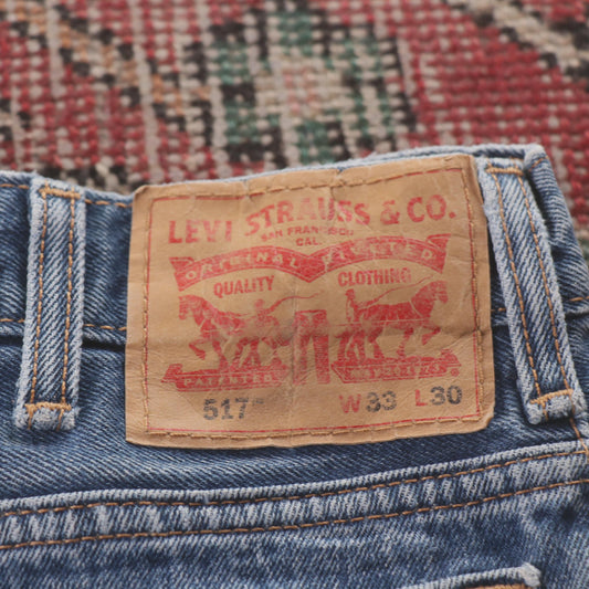 Levi's 517 W32 L29 Bootcut Slim Fit Blue Denim Jeans