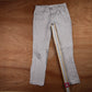 Levi's 505 White Tab W30 L30 Straight Leg Regular Fit Beige Denim Jeans