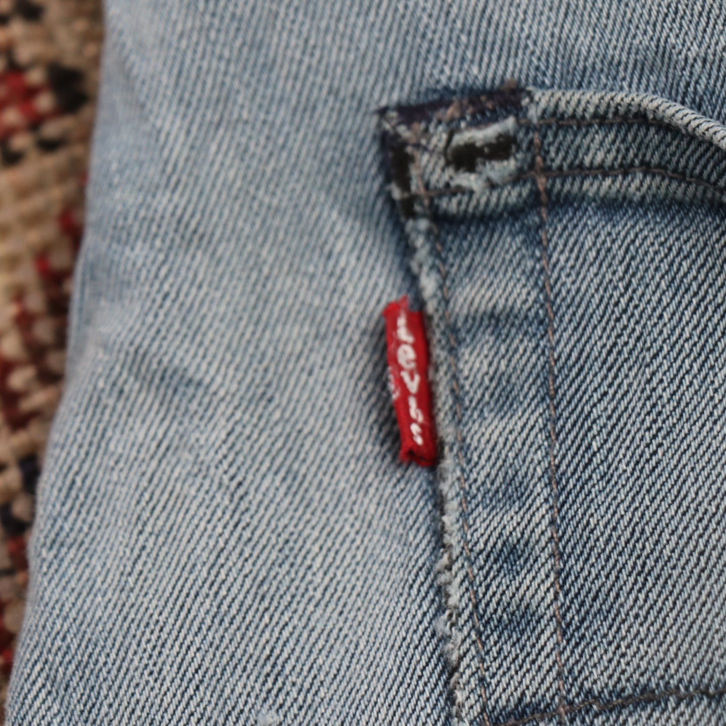 Levi's 511 W34 L32 Slim Fit Classic Ripped Style Blue Denim Jeans