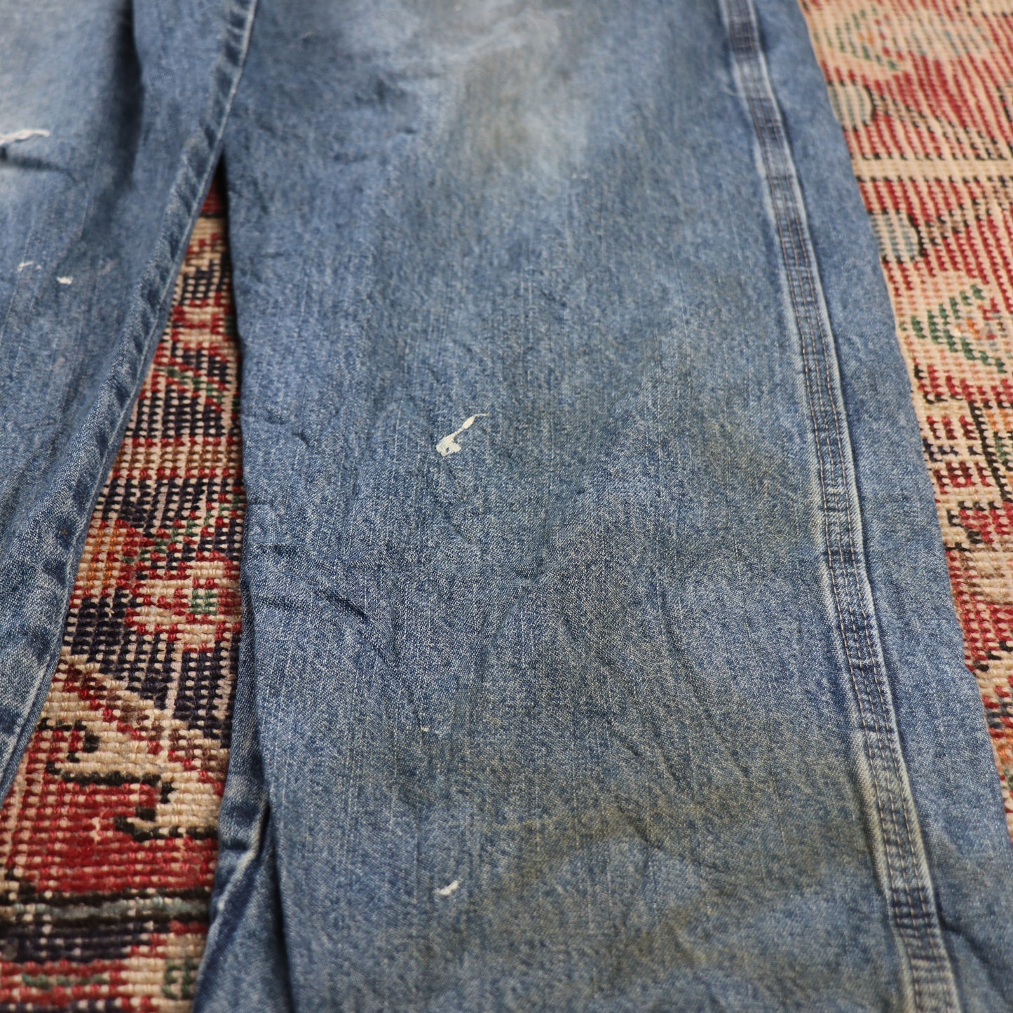 Wrangler W36 L31 Carpenter Classic Ripped Style Blue Denim Jeans