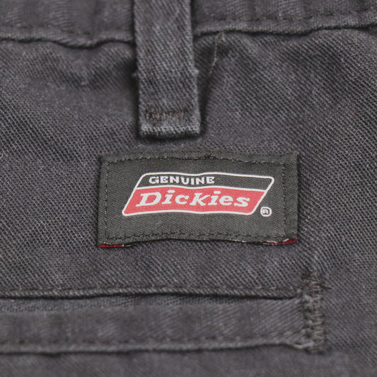 Dickies W40 L28 Straight Leg Black Cotton Blend Trousers