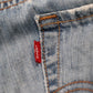 Levi's 514 Red Tab W36 L25 Straight Leg Classic Ripped Style Blue Denim Jeans