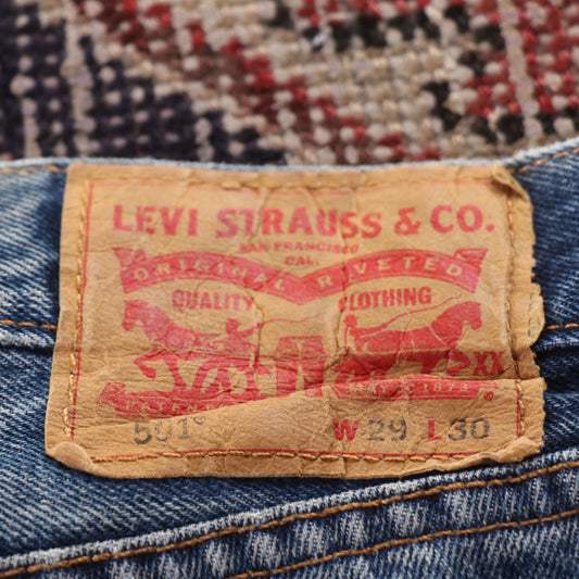 Levi's 501 Red Tab W30 L30 Original Fit Blue Denim Jeans