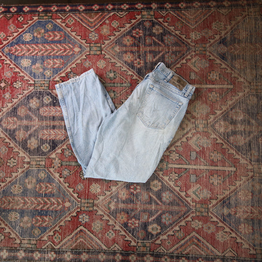 Wrangler W34 L30 Straight Leg Relaxed Fit Blue Denim Jeans