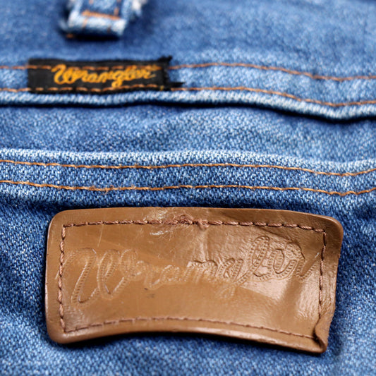 Wrangler W34 L29 Straight Leg Relaxed Fit Blue Denim Jeans