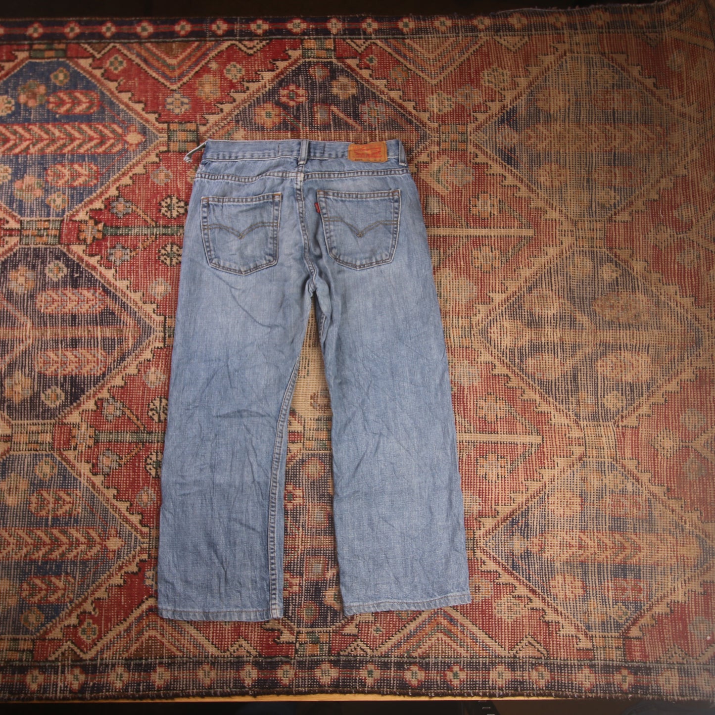 Levi's 550 W28 L22 Tapered Leg Relaxed Fit Blue Denim Jeans