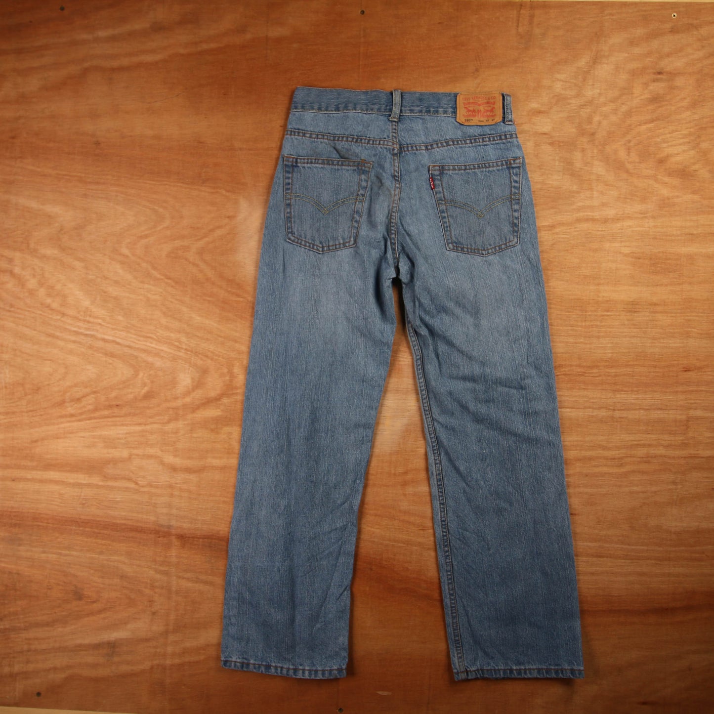 Levi's 550 Red Tab W28 L27 Tapered Leg Relaxed Fit Blue Denim Jeans