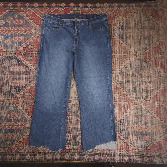 Lee W40 L27 Straight Leg Loose Fit Blue Denim Jeans