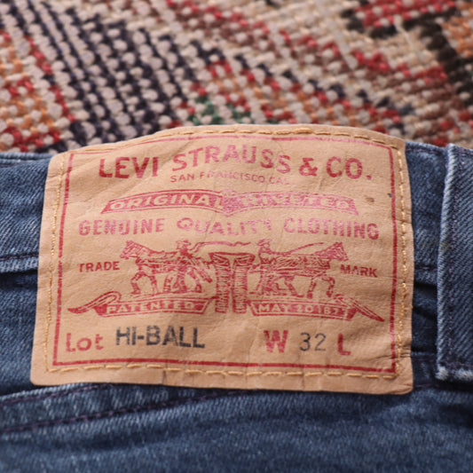 Levi's 511 Red Tab W28 L28 Slim Fit Classic Ripped Style Blue Denim Jeans