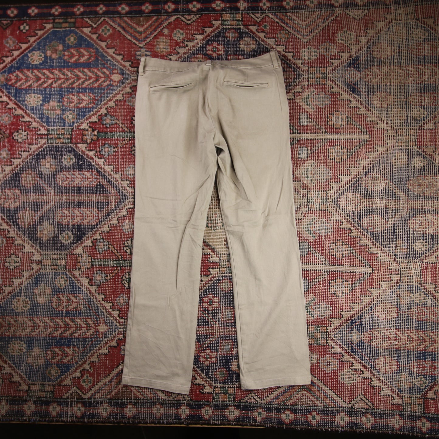 Dickies W30 L27 Straight Leg Beige Cotton Blend Trousers