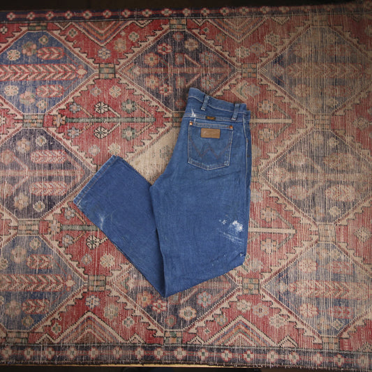 Wrangler W36 L28 Straight Leg Blue Denim Jeans