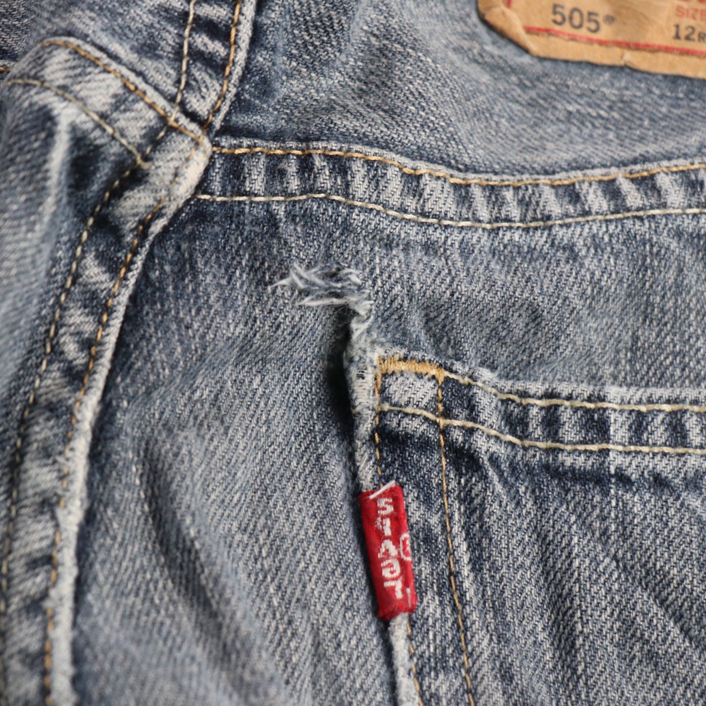 Levi's 505 W26 L26 Straight Leg Regular Fit Blue Denim Jeans