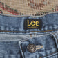 Lee W36 L32 Straight Leg Loose Fit Blue Denim Jeans