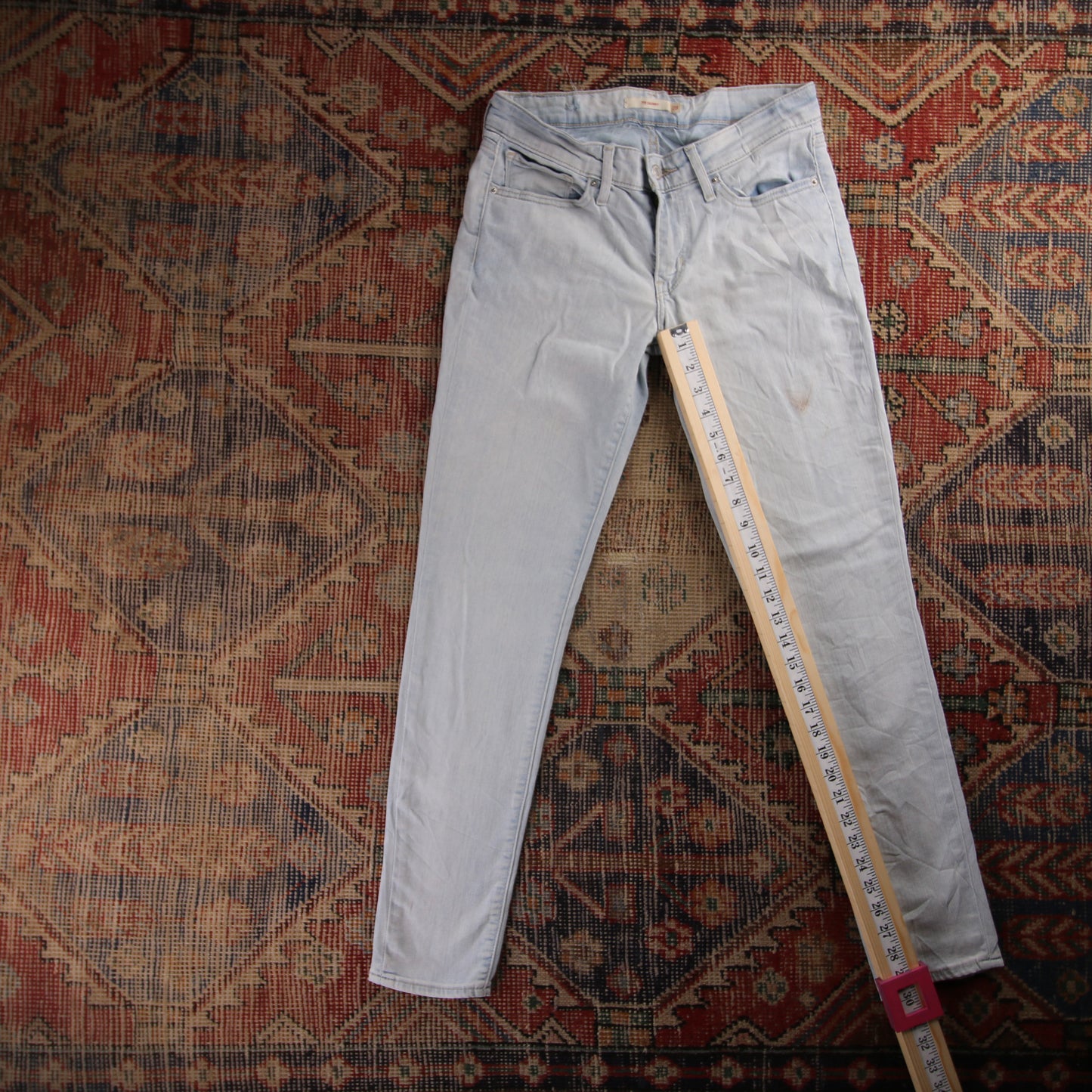 Levi's 711 Red Tab W30 L30 Skinny Blue Denim Jeans