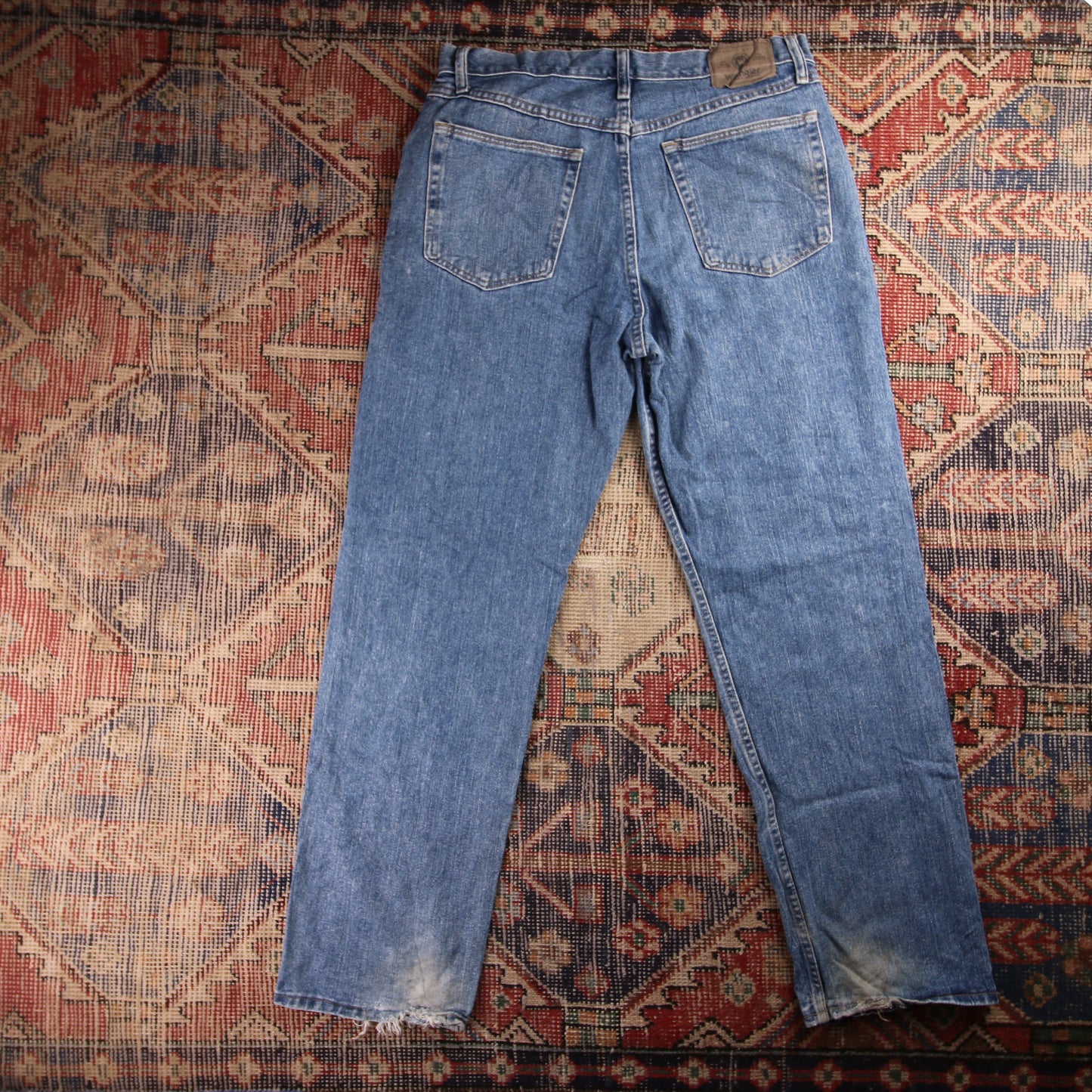 Wrangler W32 L31 Straight Leg Blue Denim Jeans