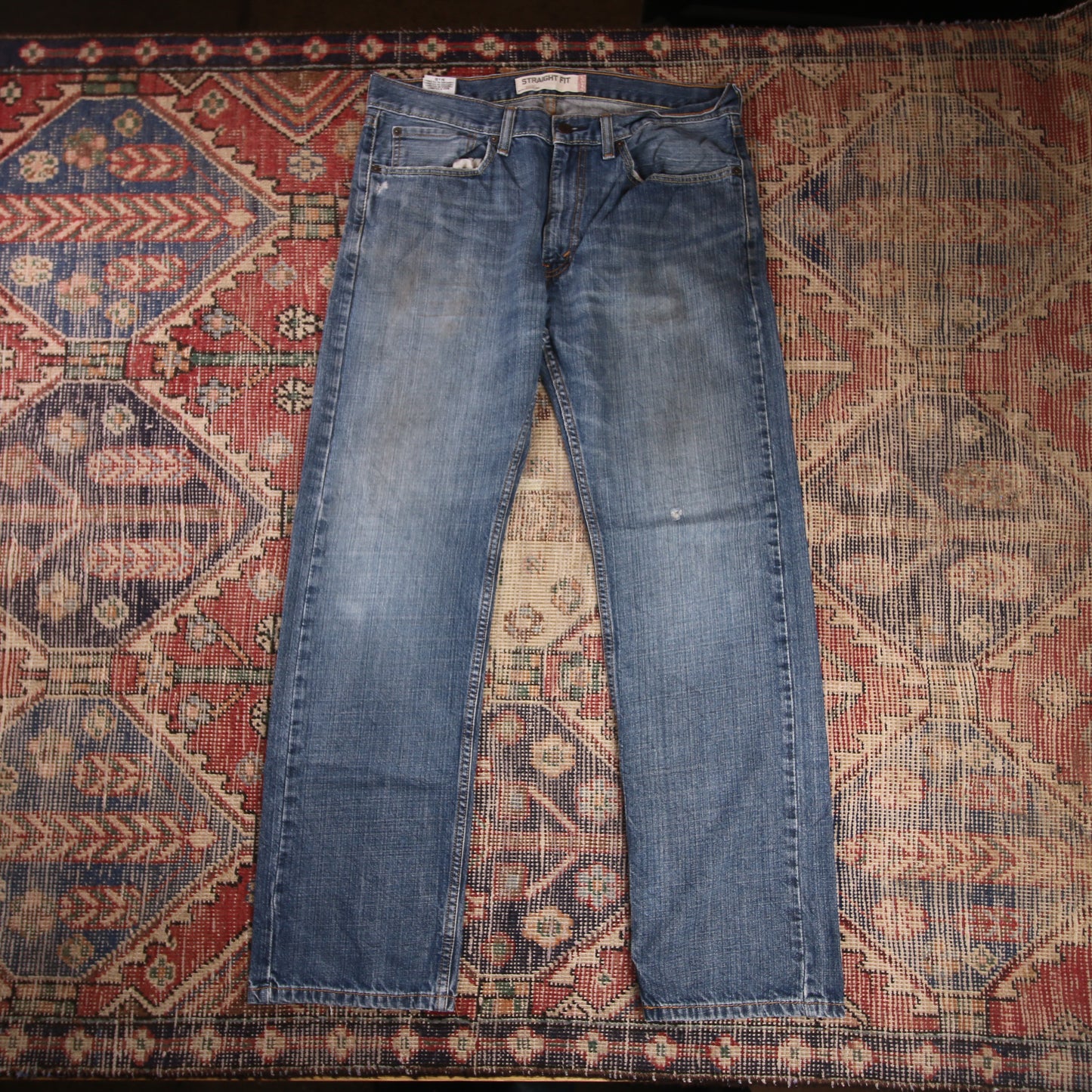 Levi's 505 W36 L30 Straight Leg Regular Fit Blue Denim Jeans