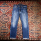 Levi's 502 W34 L30 Tapered Leg Regular Fit Classic Ripped Style Blue Denim Jeans