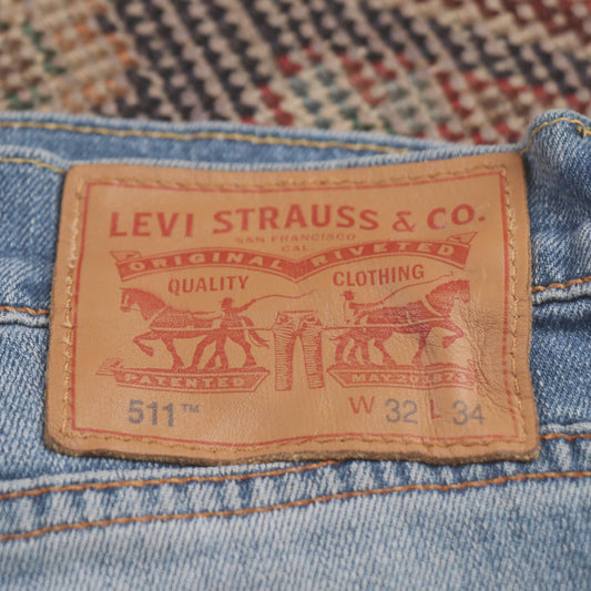 Levi's 511 W32 L26 Slim Fit Blue Denim Jeans