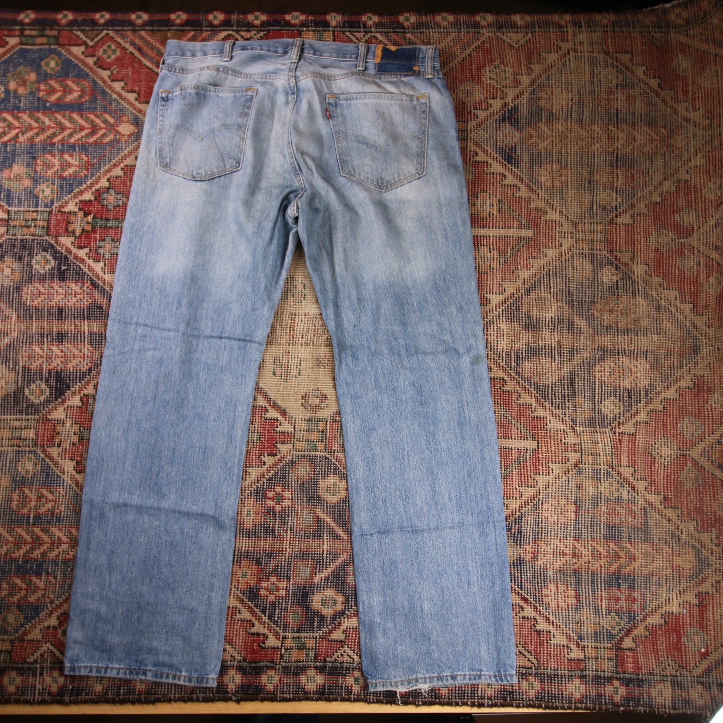 Levi's W38 L31 Straight Leg Blue Denim Jeans