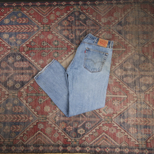 Levi's 505 W38 L30 Straight Leg Regular Fit Blue Denim Jeans