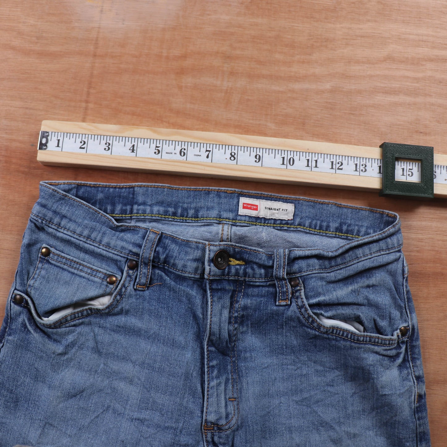 Wrangler Red Tab W30 L31 Straight Leg Blue Denim Jeans