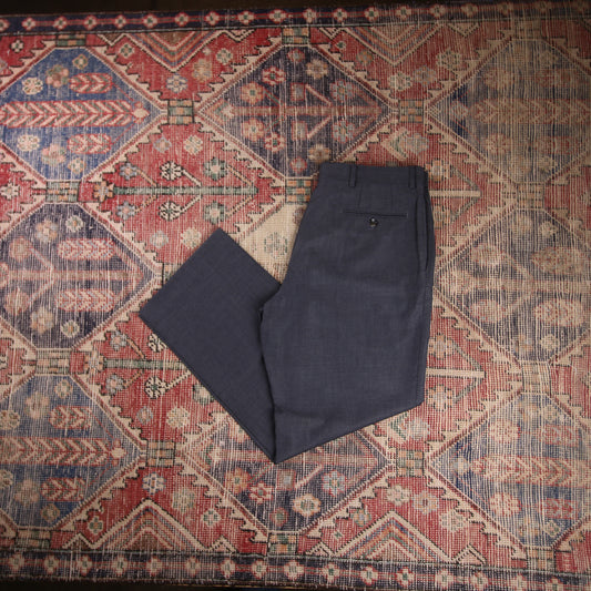 Nautica W34 L30 Straight Leg Navy Cotton Blend Trousers