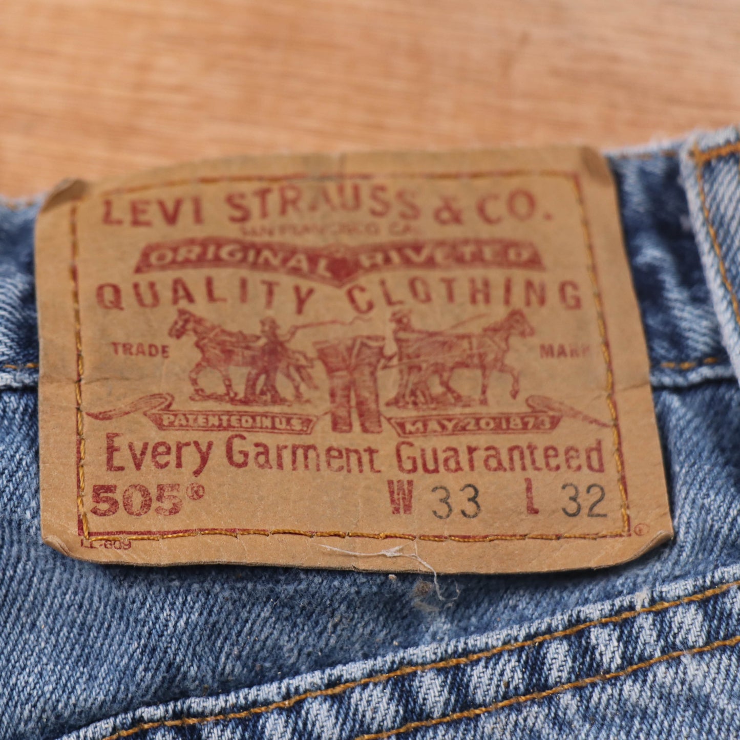 Levi's 505 Red Tab W32 L31 Straight Leg Regular Fit Blue Denim Jeans