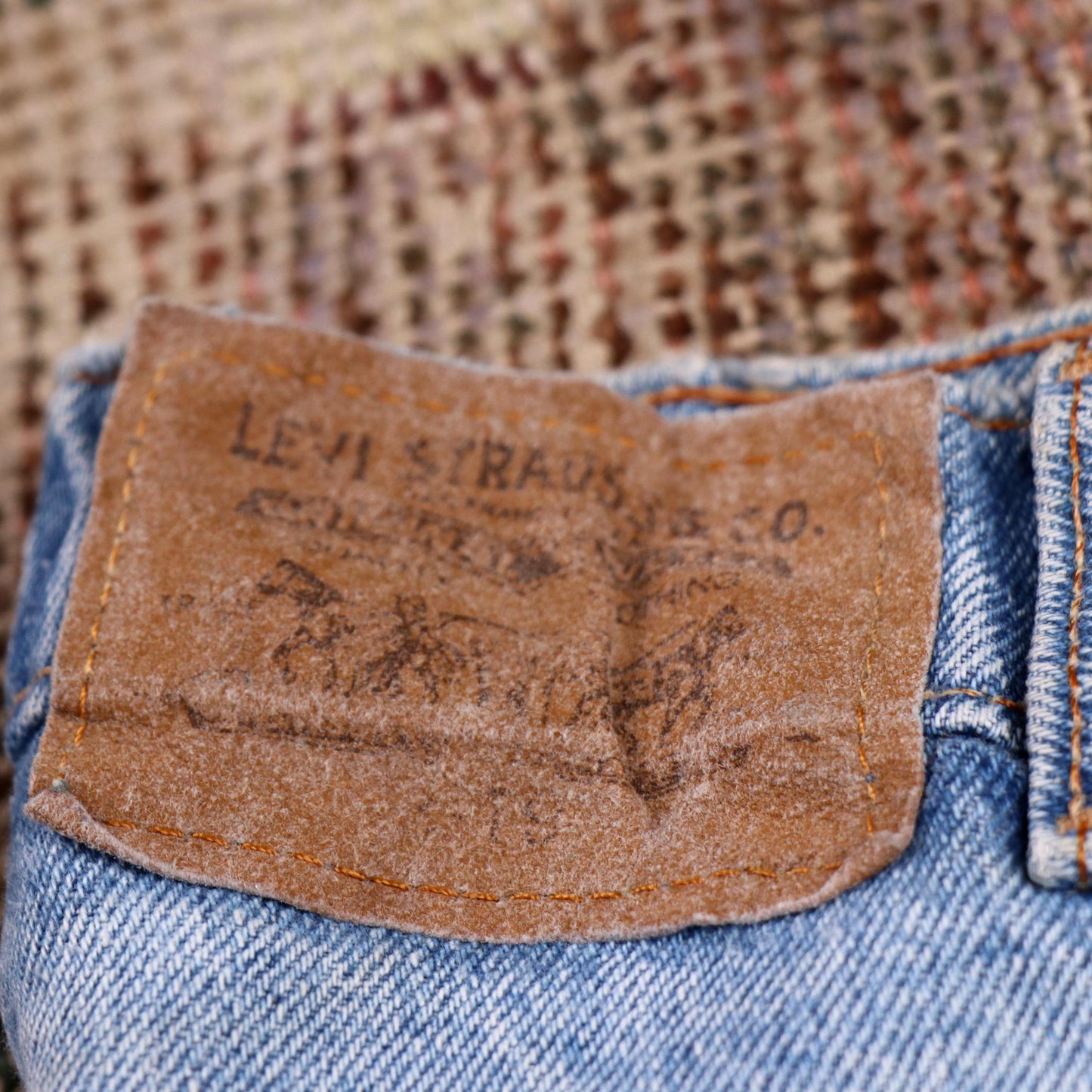 Levi's Orange Tab W40 L30 Tapered Leg Relaxed Fit Blue Denim Jeans