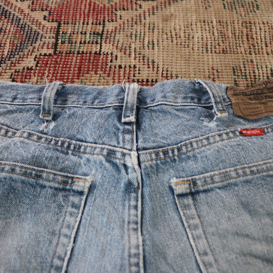 Lee W24 L28 Skinny Classic Ripped Style Blue Denim Jeans