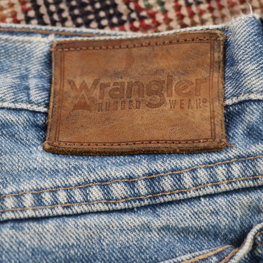 Wrangler W32 L30 Straight Leg Relaxed Fit Blue Denim Jeans