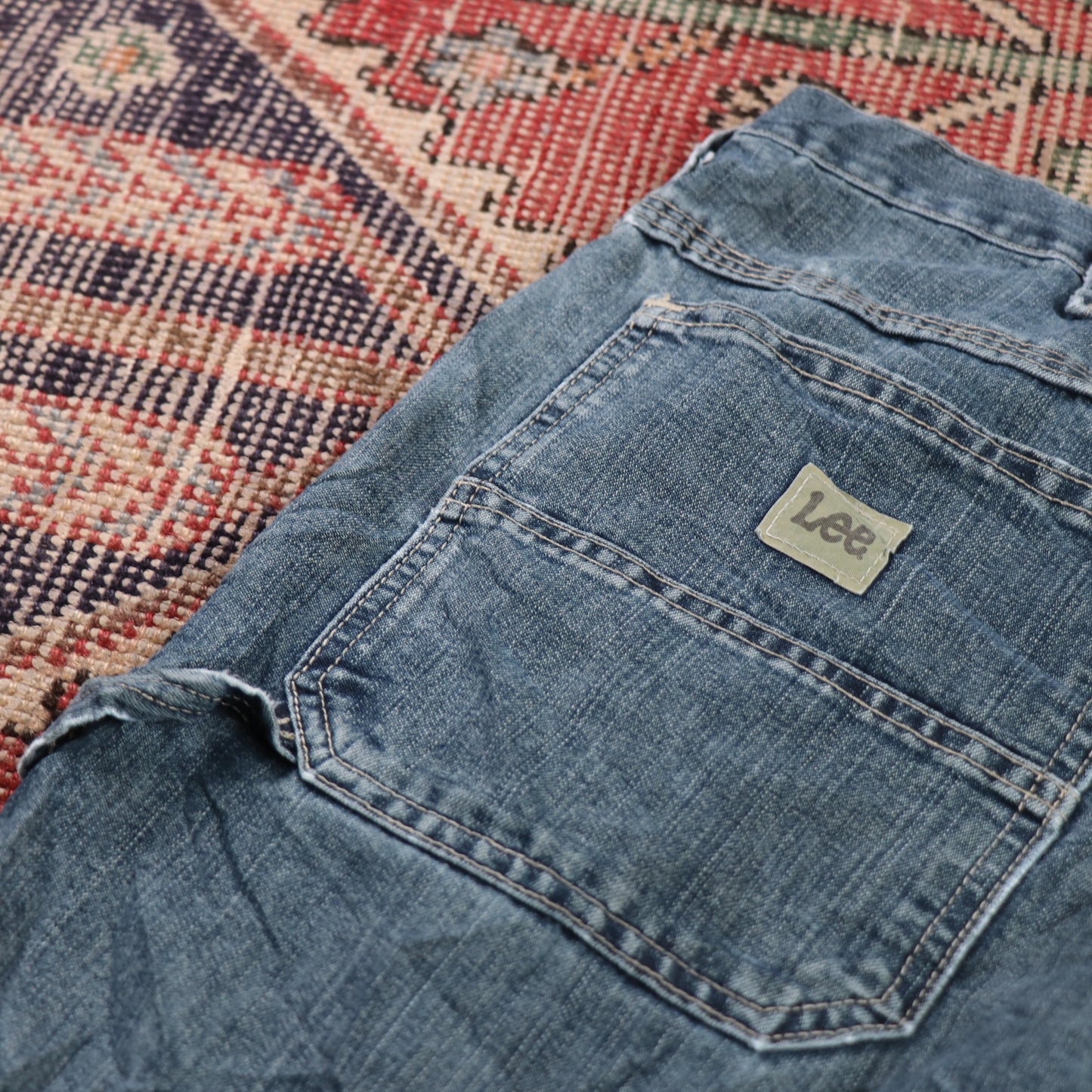 Lee W34 L31 Carpenter Classic Ripped Style Blue Denim Jeans