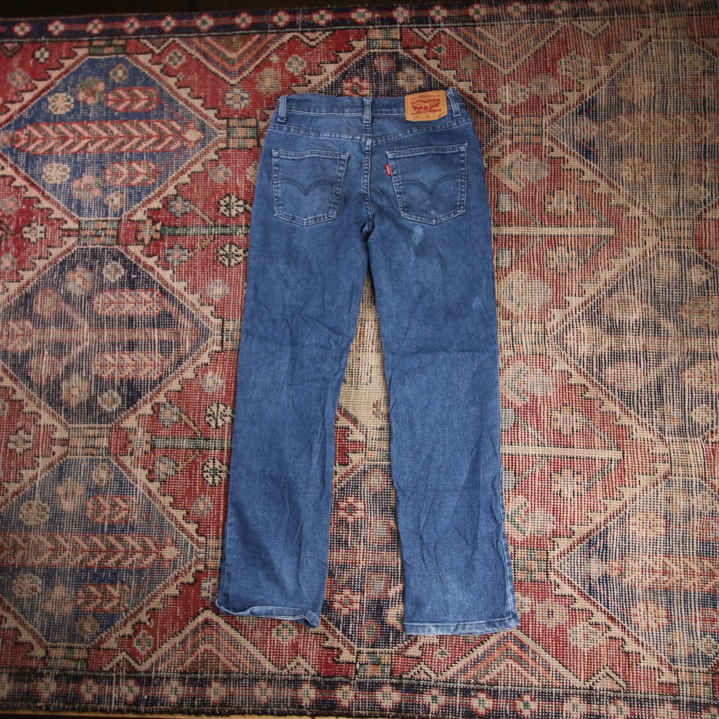 Levi's 514 W26 L26 Straight Leg Blue Denim Jeans