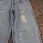 Lee W36 L29 Tapered Leg Relaxed Fit Classic Ripped Style Blue Denim Jeans