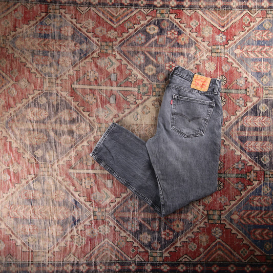 Levi's 502 Red Tab W36 L30 Tapered Leg Regular Fit Grey Denim Jeans
