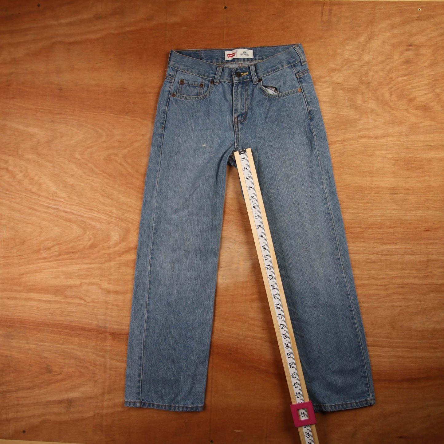 Levi's 550 Red Tab W28 L27 Tapered Leg Relaxed Fit Blue Denim Jeans