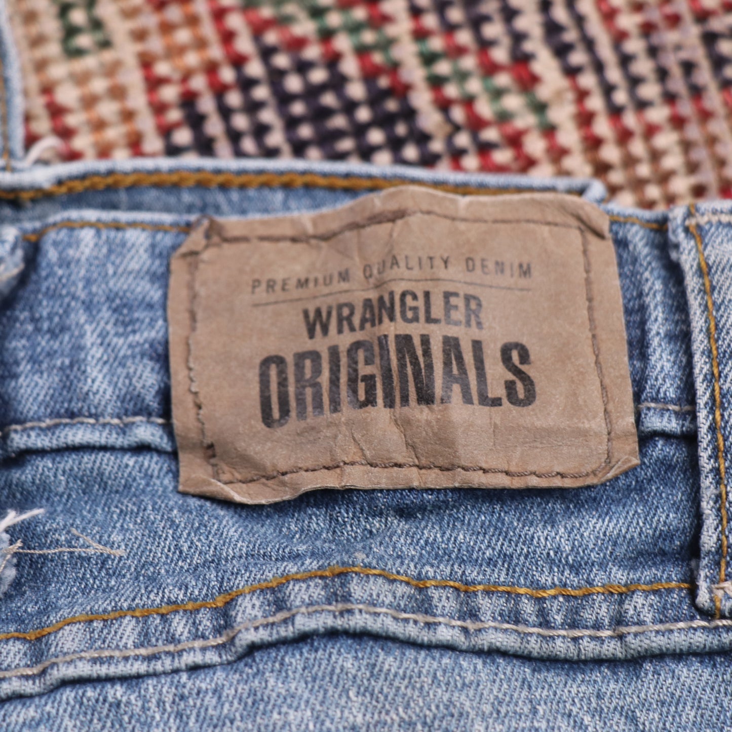 Wrangler W32 L32 Straight Leg Relaxed Fit Blue Denim Jeans