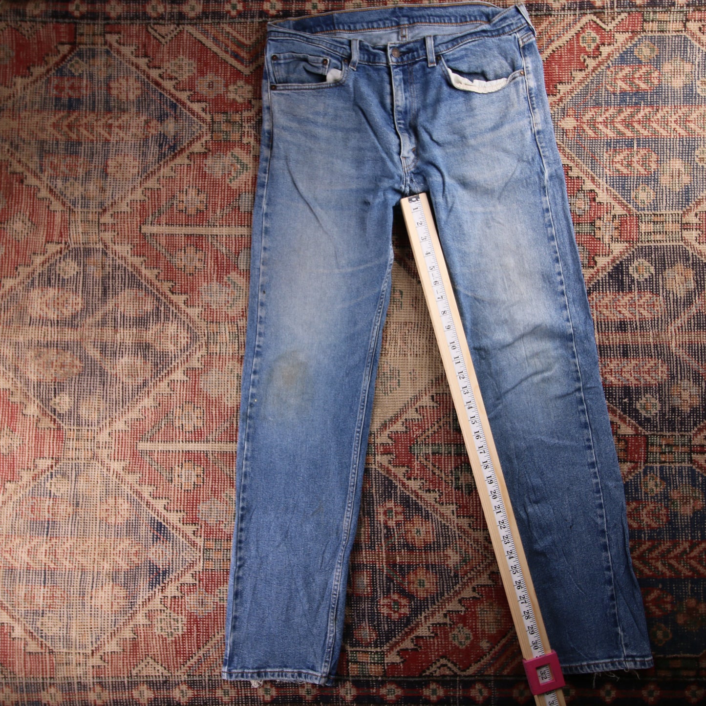 Levi's 508 Red Tab W36 L32 Tapered Leg Regular Fit Blue Denim Jeans