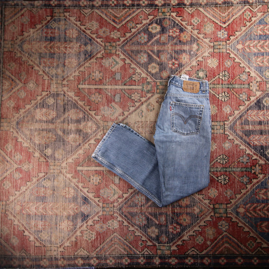 Levi's 514 Red Tab W40 L28 Straight Leg Blue Denim Jeans