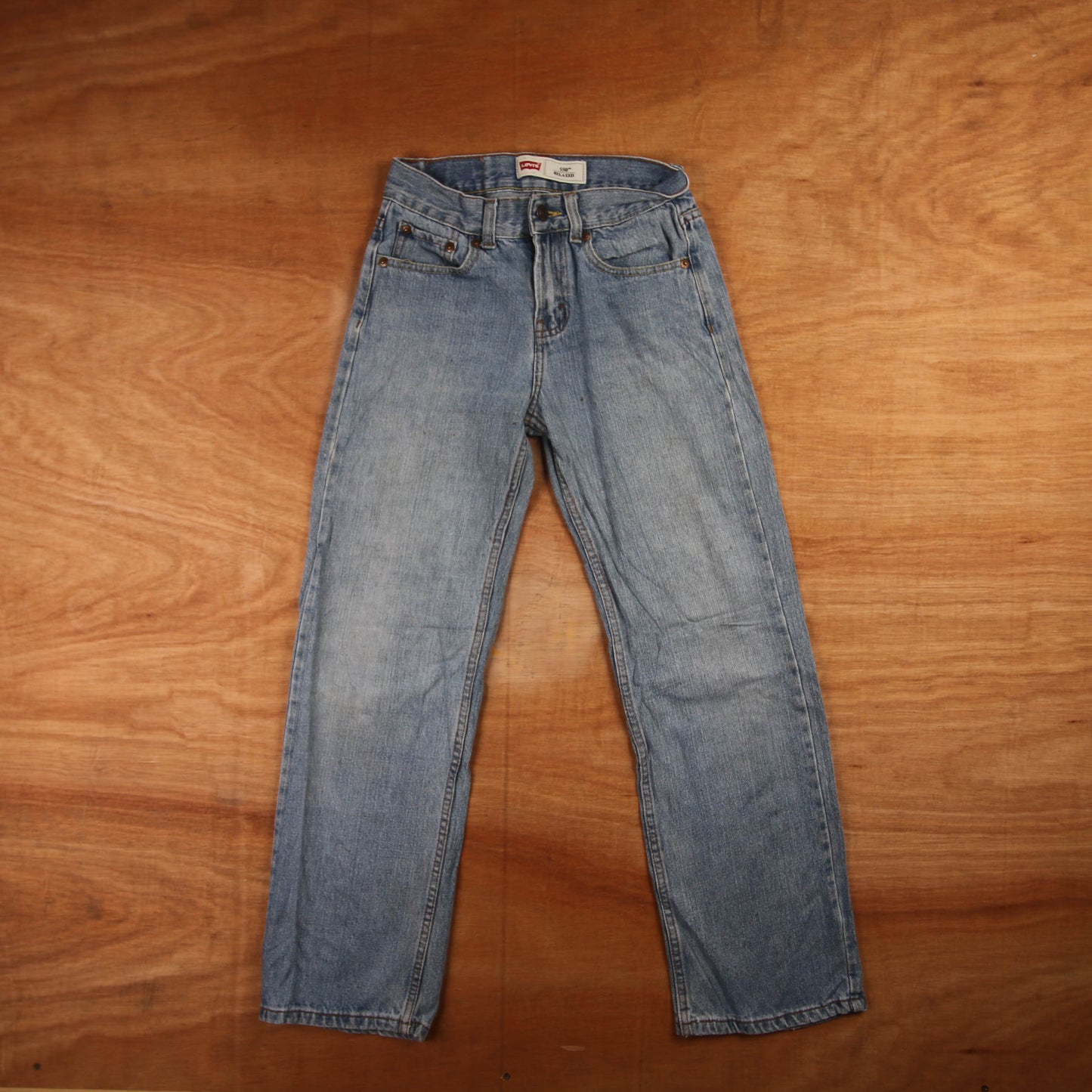 Levi's 550 Red Tab W26 L26 Tapered Leg Relaxed Fit Blue Denim Jeans