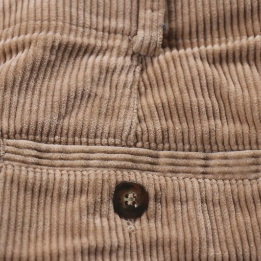 Unbranded W26 L26 Tapered Leg Loose Fit Brown Corduroy Trousers