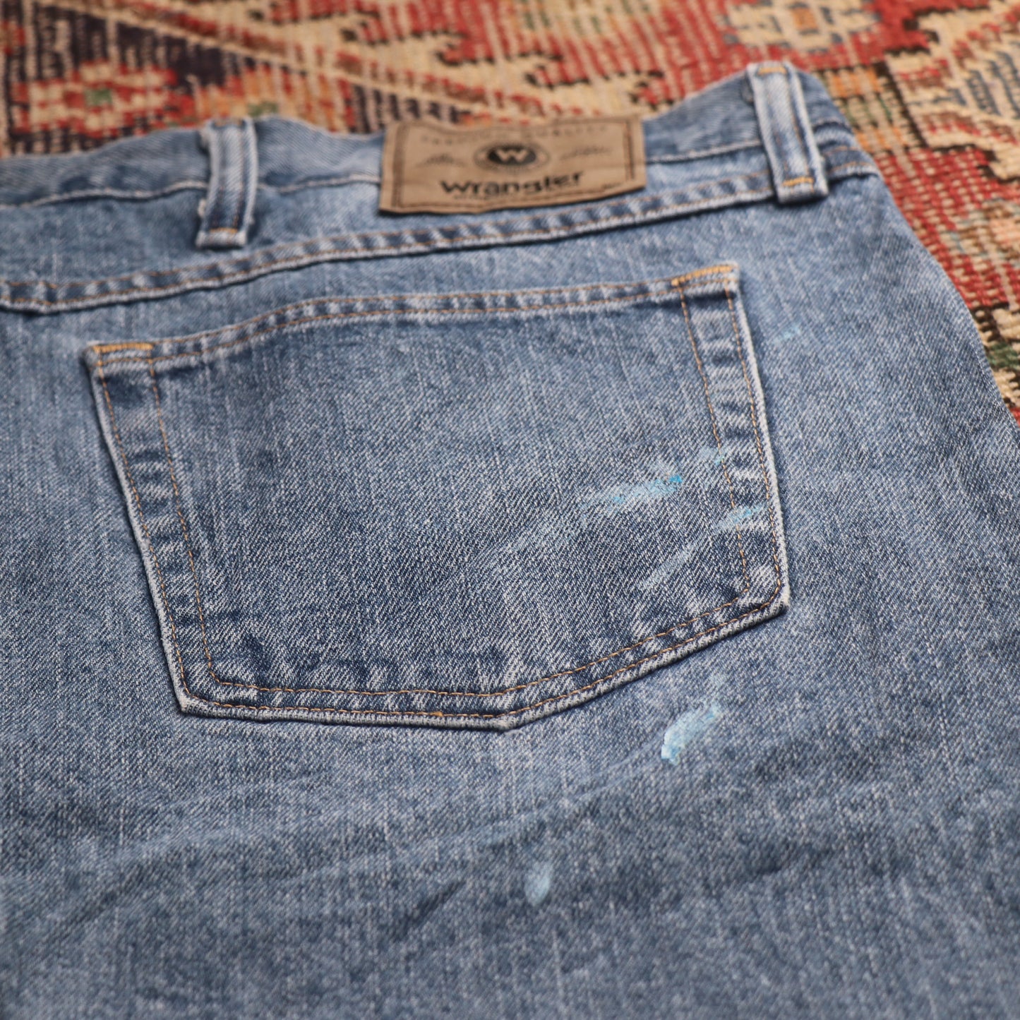 Wrangler W50 L32 Relaxed Blue Denim Jeans