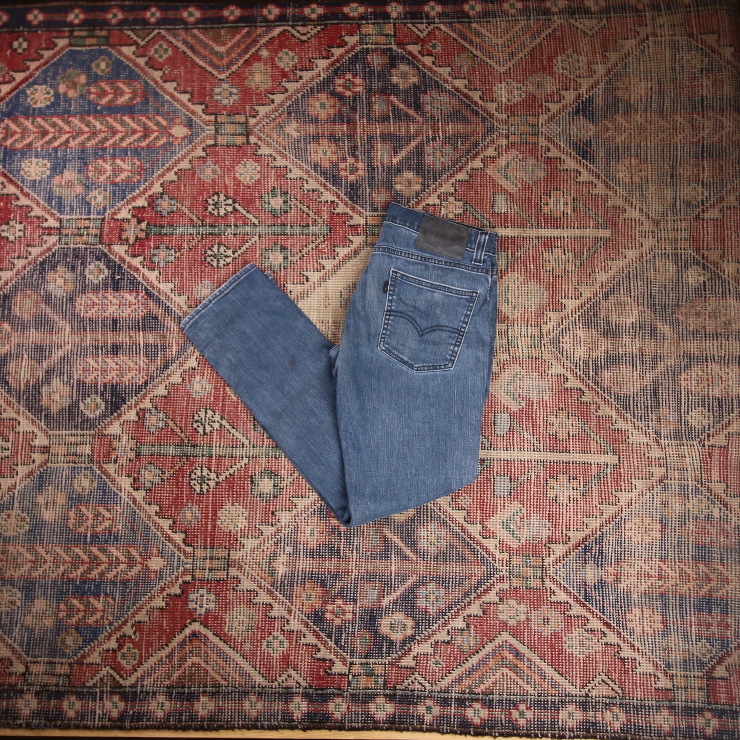 Levi's W28 L27 Straight Leg Blue Denim Jeans